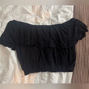 Forever 21 Charcoal Off-Shoulder Blouse